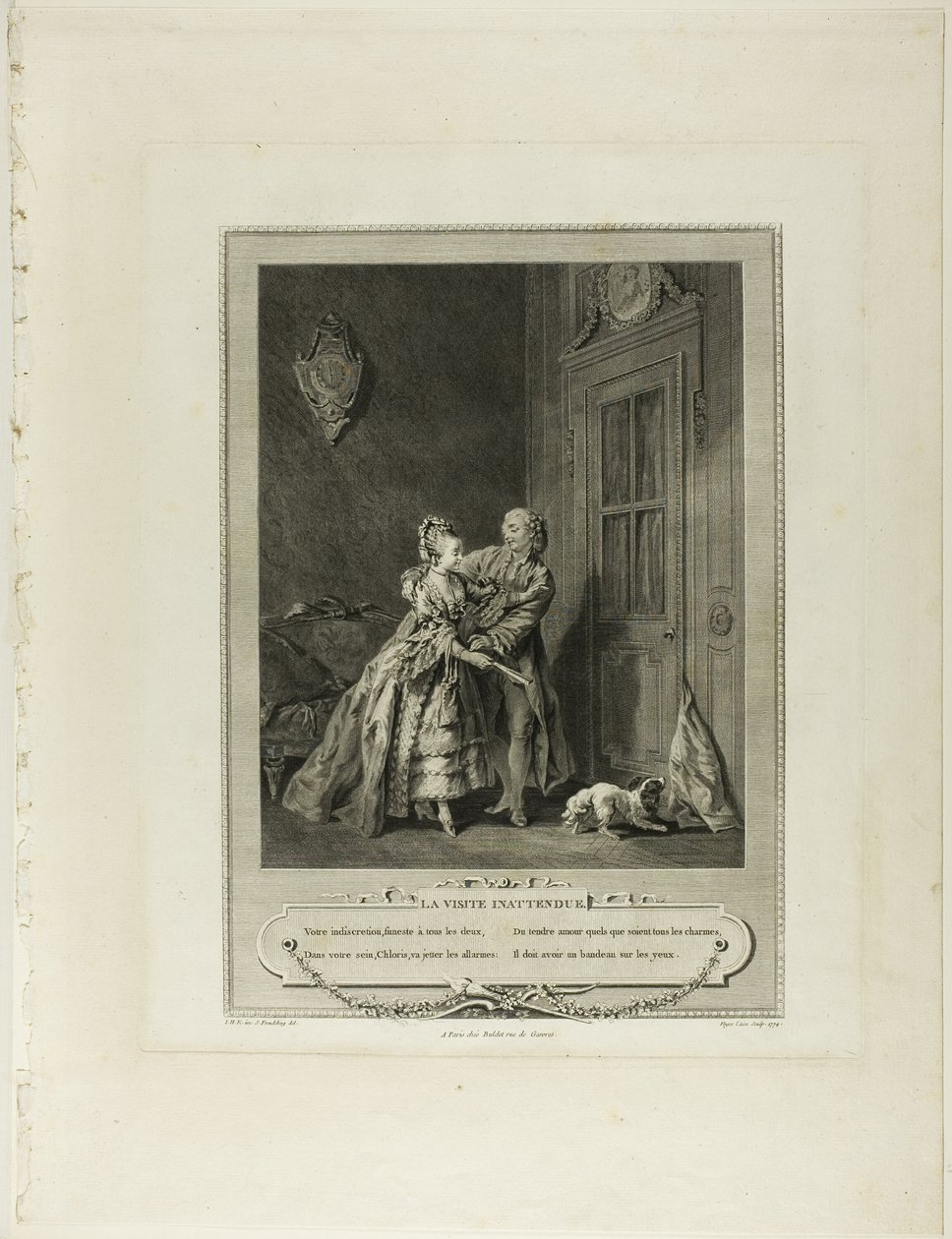 Llamada inesperada, de Monument du Costume Physique et Moral de la fin du Dix-huitième siècle de Nicolas Joseph Voyez