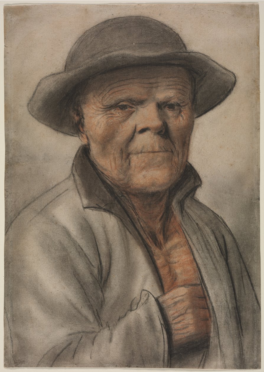 Retrato de un anciano, 1600s de Nicolas Lagneau
