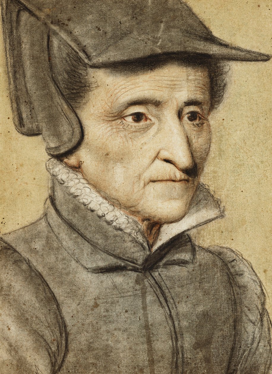 Cabeza de retrato de una anciana de Nicolas Lagneau or Lanneau