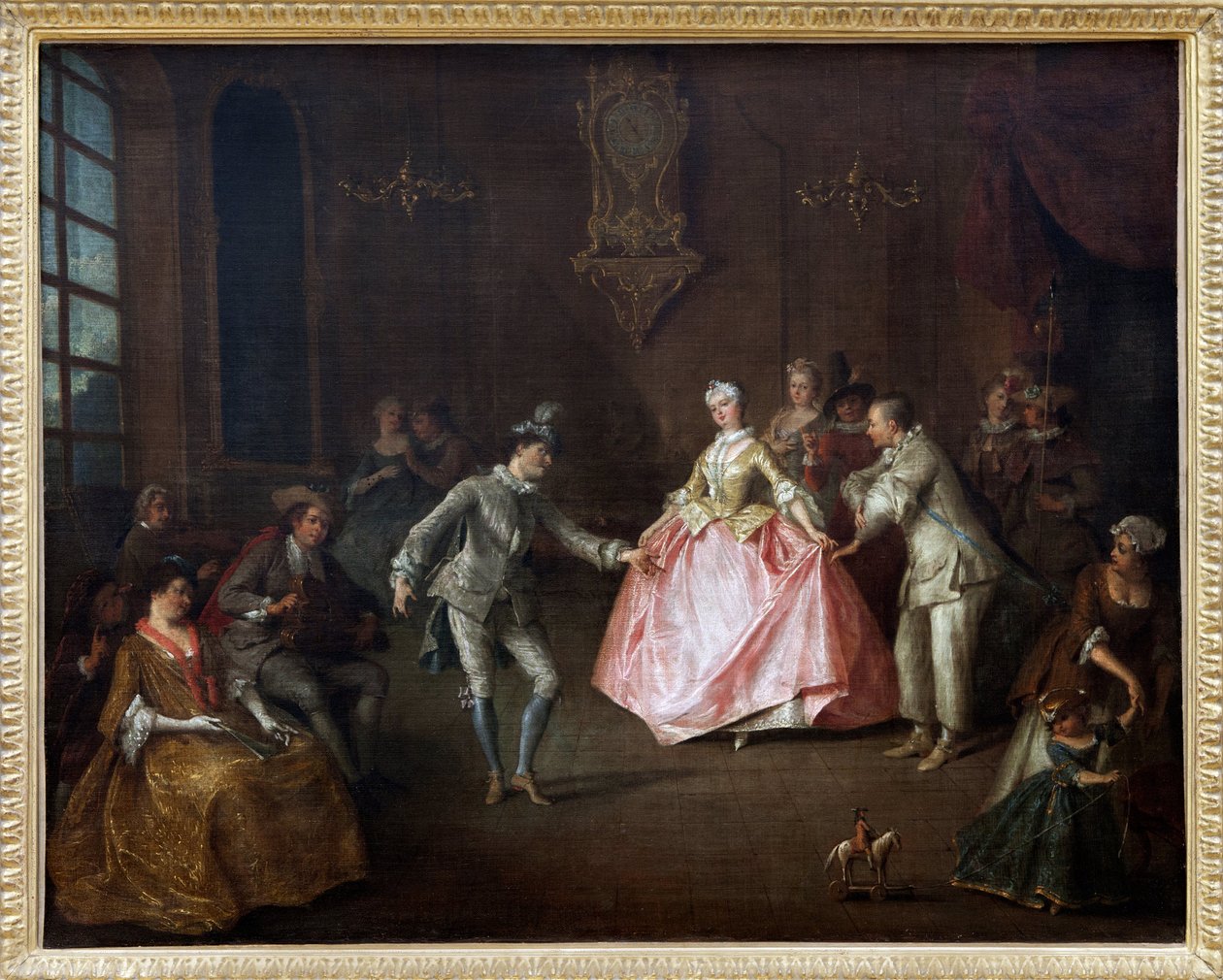 Antes del baile de disfraces, Pintura al óleo sobre lienzo de Nicolas Lancret (1690-1743). Fotografía, KIM Youngtae, Nantes, Musee des Beaux Arts de Nantes. de Nicolas Lancret