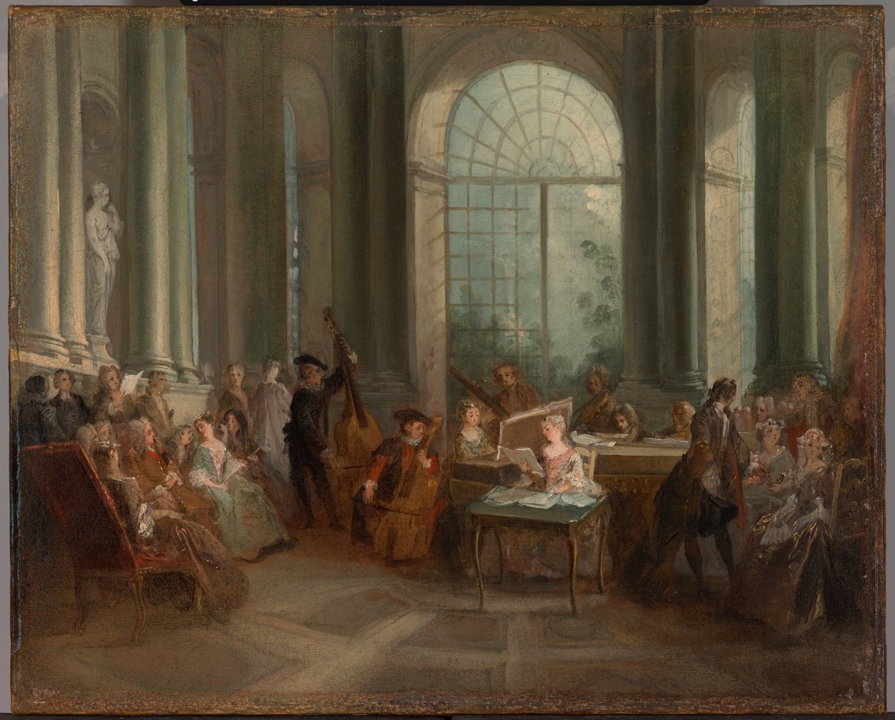 Concierto en la sala oval del castillo de Pierre Crozat en Montmorency de Nicolas Lancret