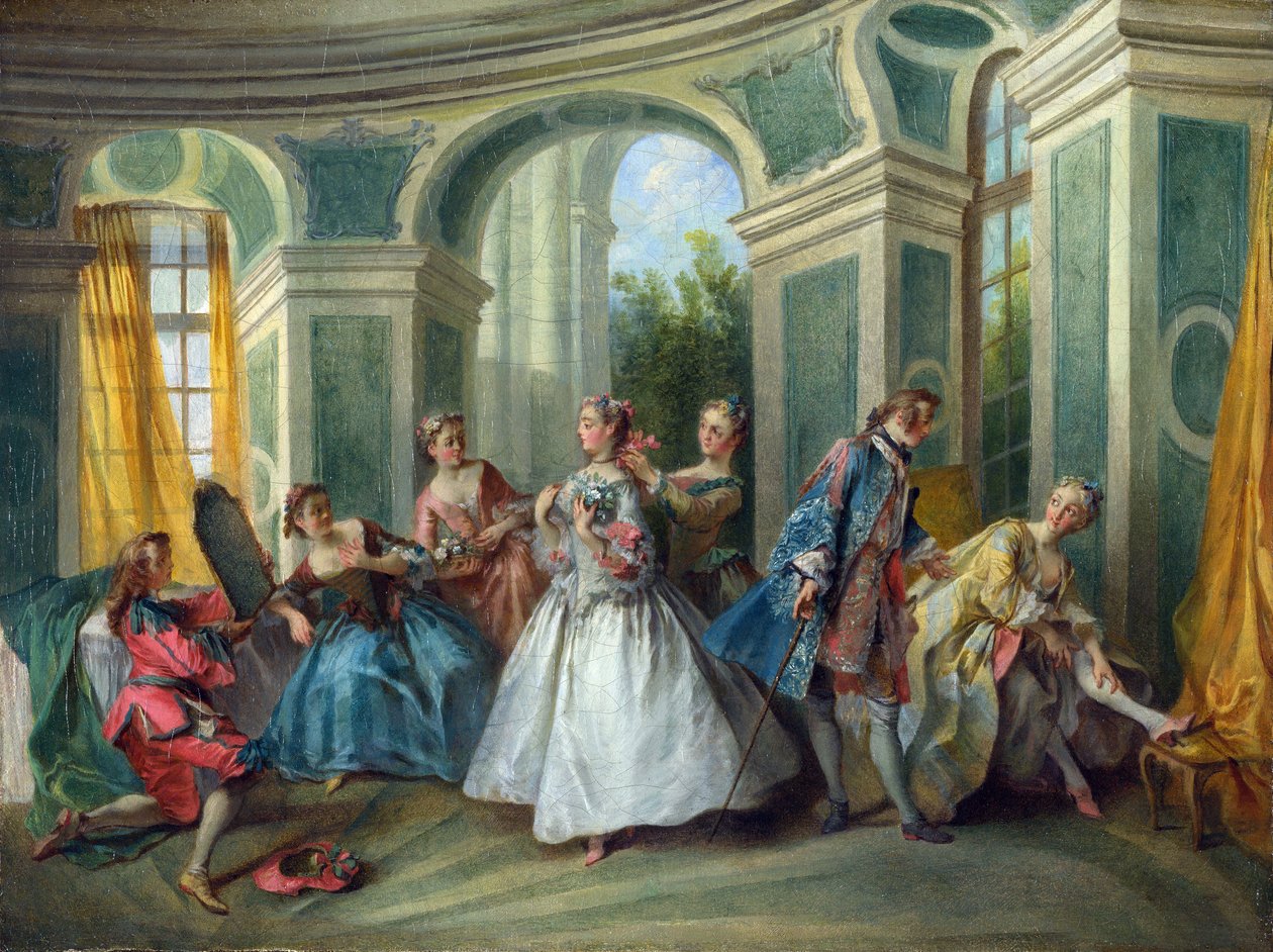 Las cuatro edades del hombre: Juventud. Pintura de Nicolas Lancret de Nicolas Lancret