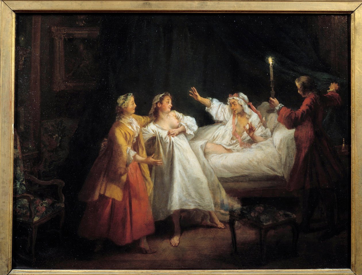 Cuentos de Jean de La Fontaine: El gascón castigado de Nicolas Lancret