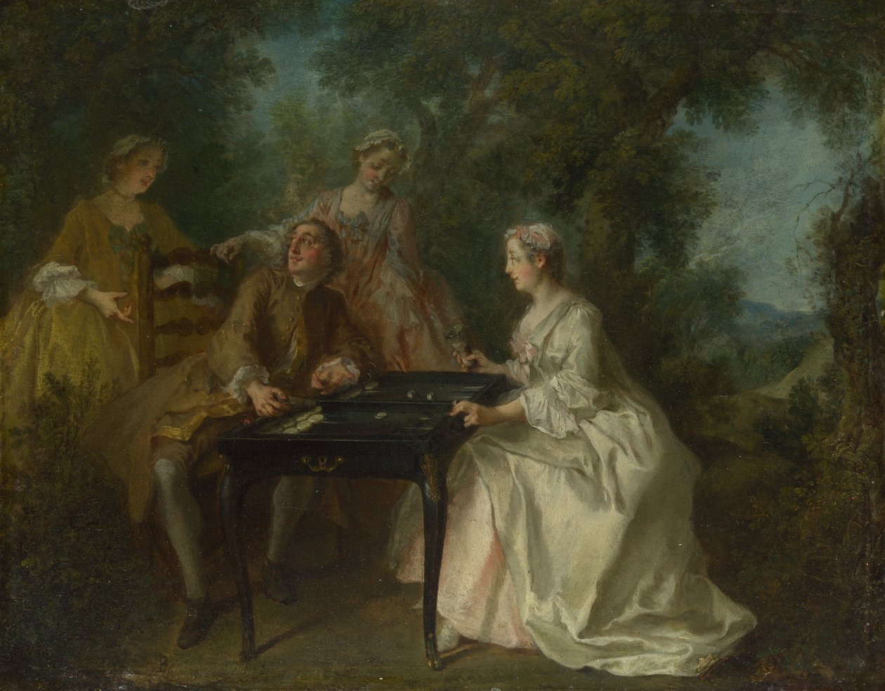 Las cuatro horas del día: Tarde, c. 1740 de Nicolas Lancret