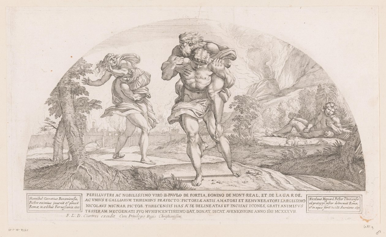 Anfínomo y Anapias Historias de la Odisea (título de la serie) de Nicolas Mignard