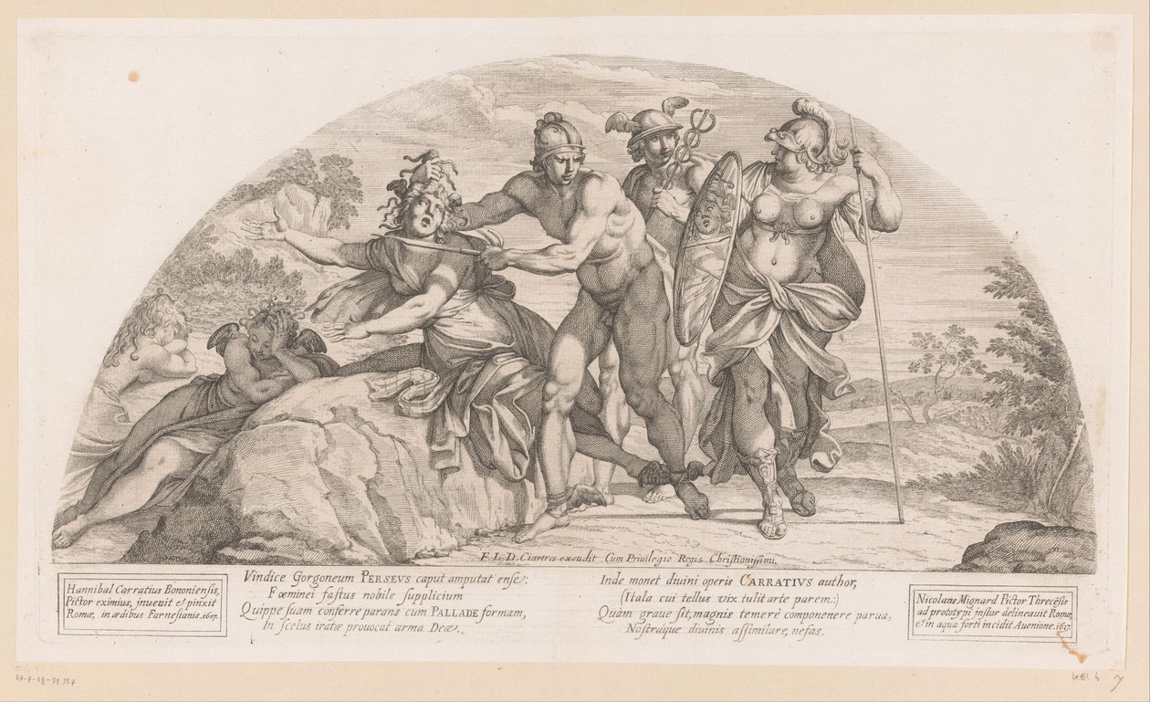 Perseo decapita a Medusa Historias de la Odisea (título de la serie) de Nicolas Mignard