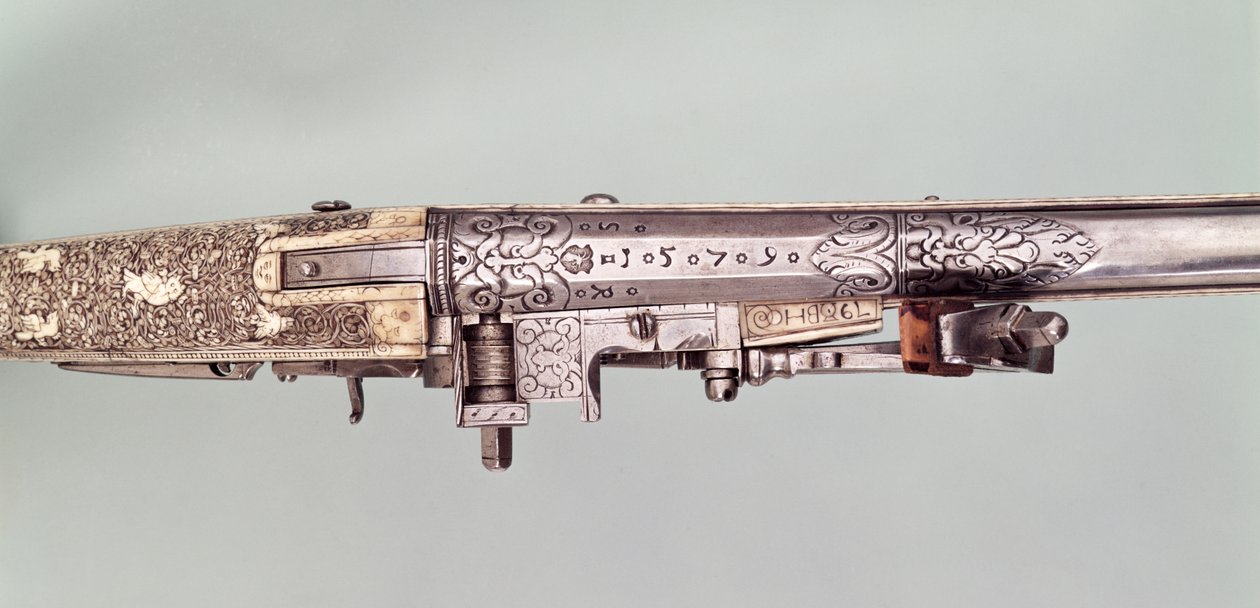 Pareja de pistolas de presentación de pedernal con montura de plata, tradicionalmente regaladas por Napoleón I a su hermano José Bonaparte al recibir éste la corona de España, probablemente en 1808. Fabricadas por Nicholas Noel Boutet, Versalles. de Nicolas Noel Boutet
