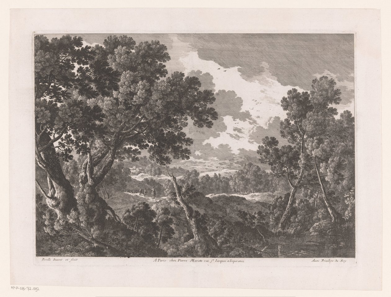 paisaje con arboles de Nicolas Perelle