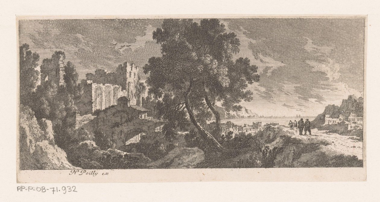 Paisaje con ruinas junto al mar de Nicolas Perelle