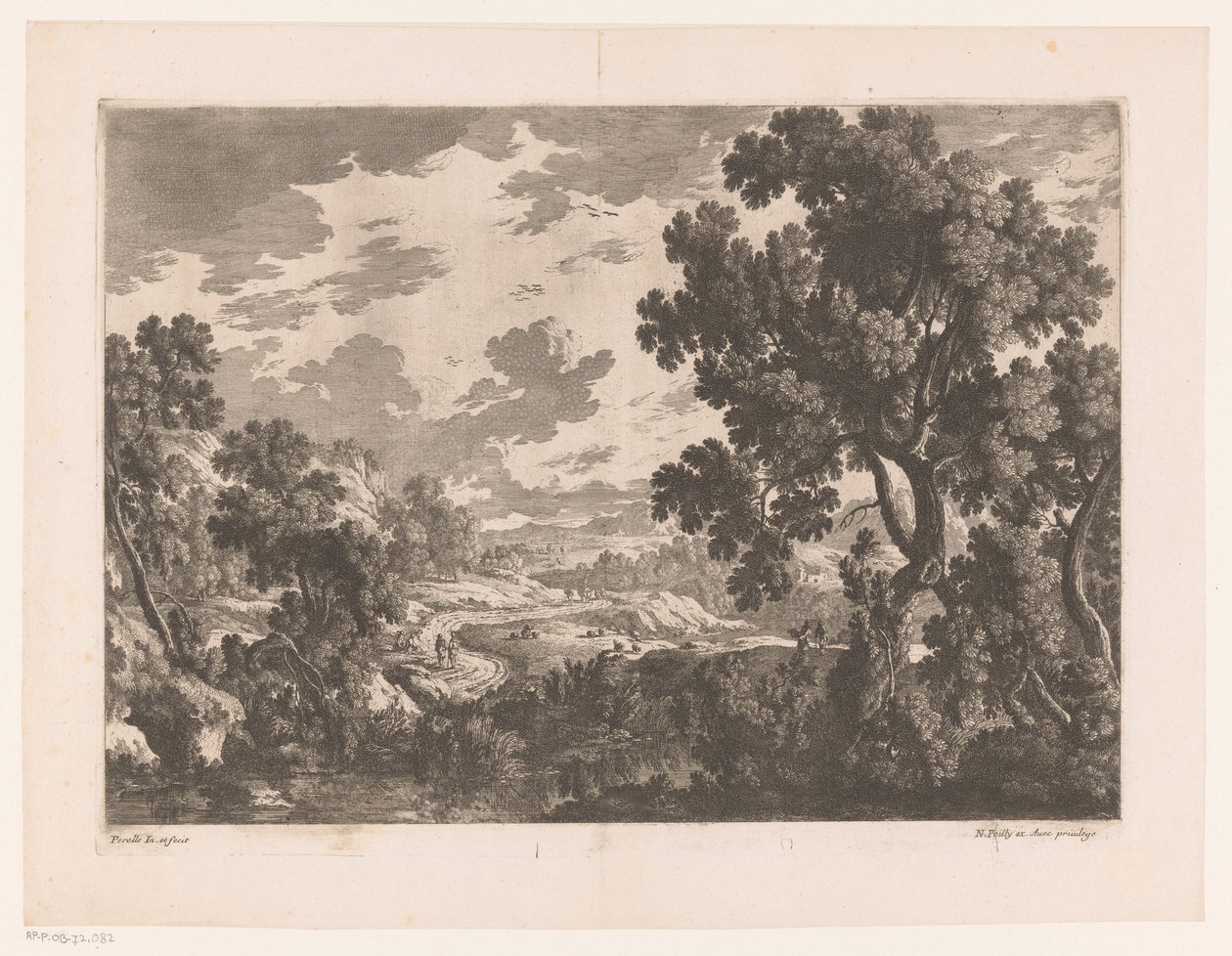 Paisaje de río con camino sinuoso de Nicolas Perelle