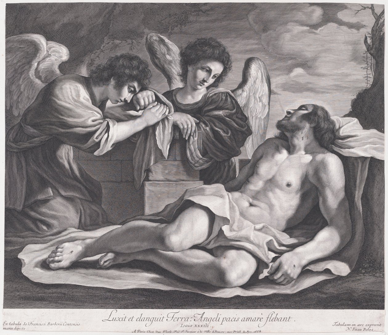 Ángeles llorando sobre el Cristo muerto, ca. 1690-1720 de Nicolas Pitau