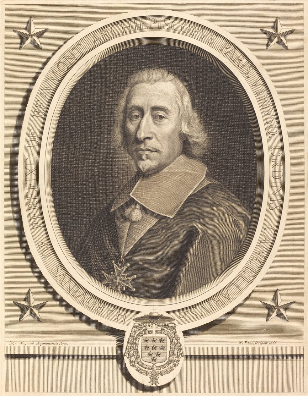 Perefixe de Beaumont de Nicolas Pitau I after Pierre Mignard I