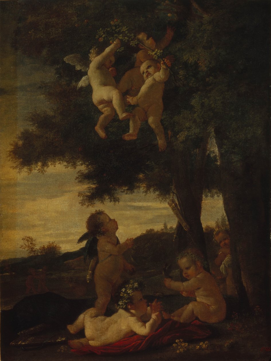 Cupidos y Genios, 1630-1633 de Nicolas Poussin