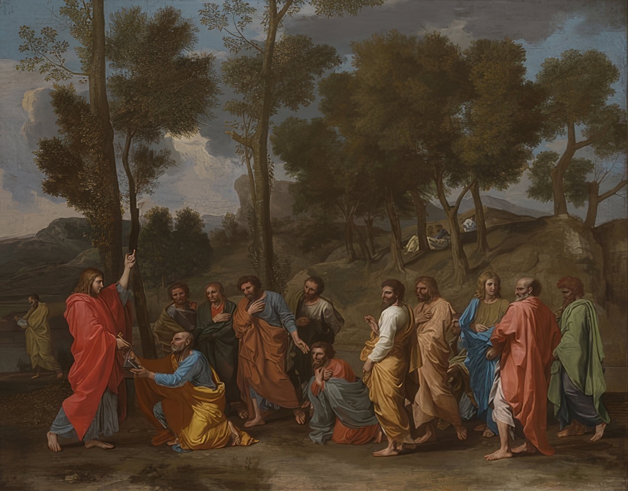 El Sacramento de la Ordenación (Cristo entrega las llaves a Pedro) de Nicolas Poussin