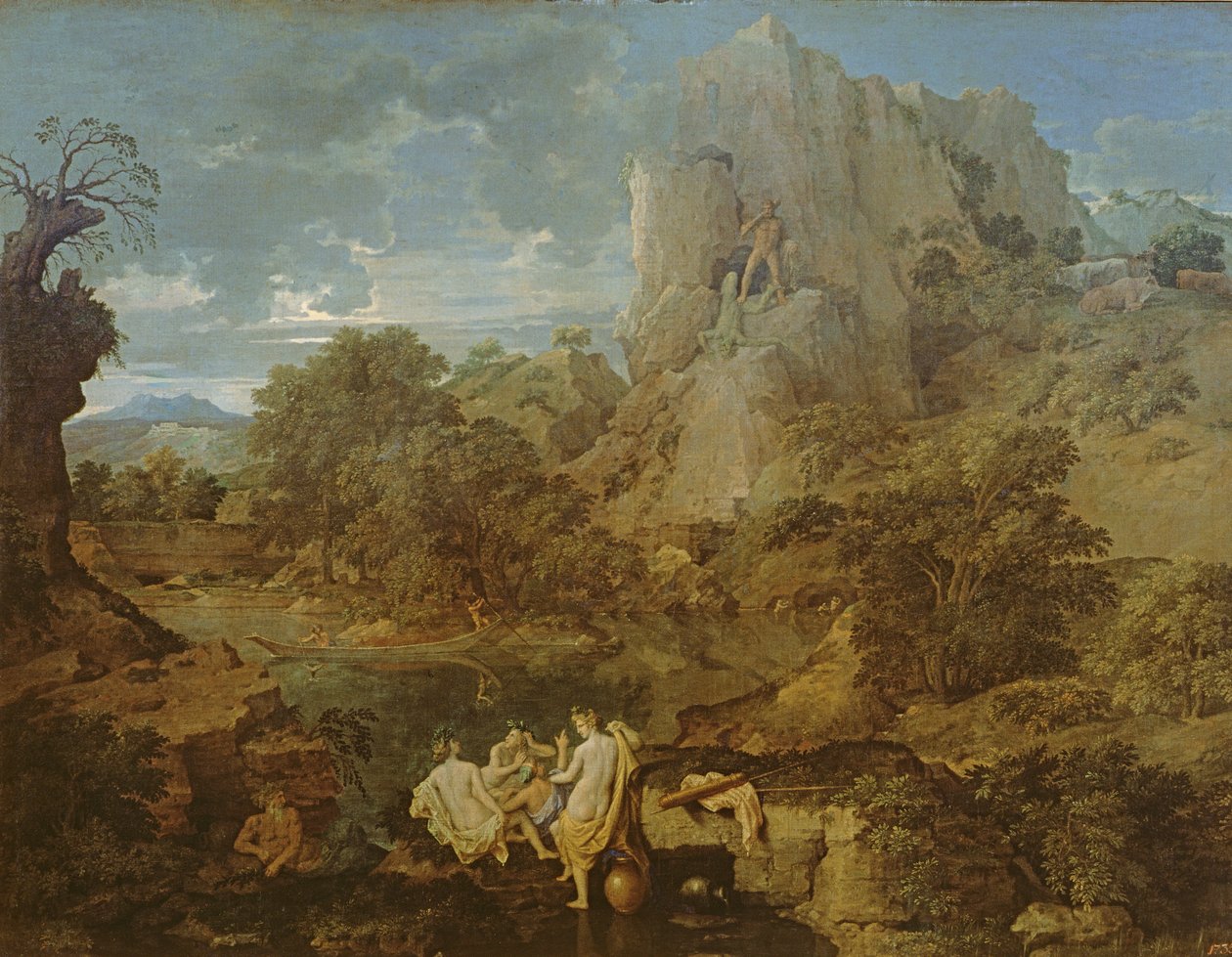 Paisaje con Hércules y Caco, c.1656 de Nicolas Poussin