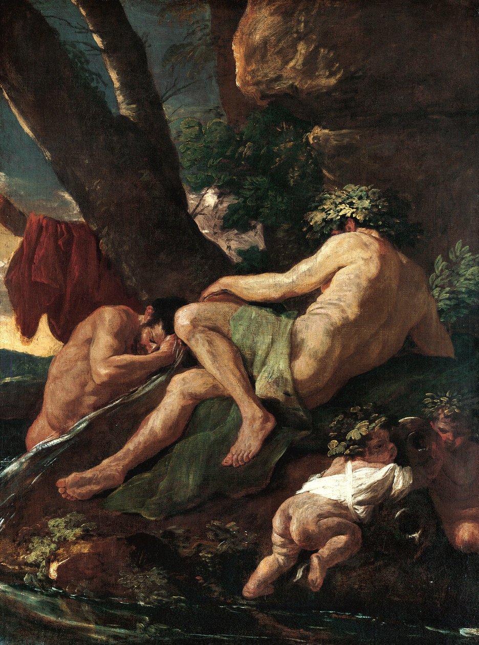 Lavado de Midas en el nacimiento del Pactolus de Nicolas Poussin