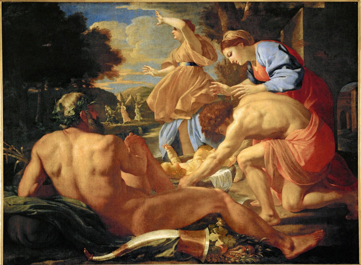 Moisés expuesto por su madre (óleo sobre lienzo) de Nicolas Poussin