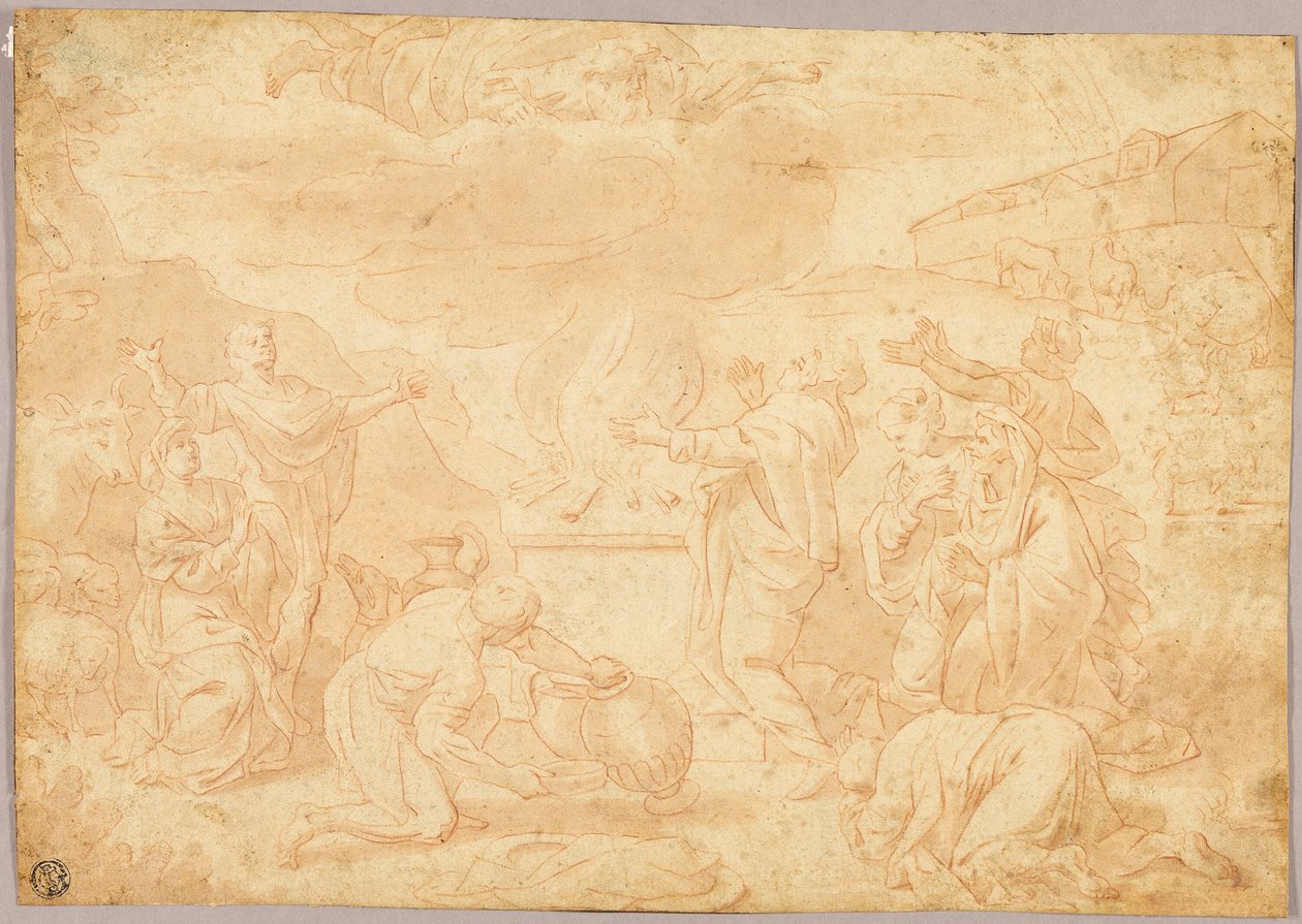 El sacrificio de Noé de Nicolas Poussin