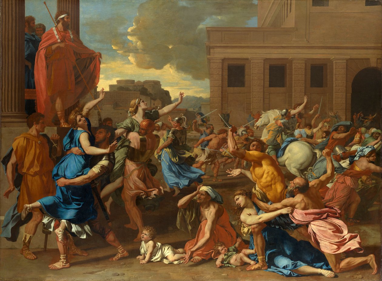 El rapto de las sabinas de Nicolas Poussin