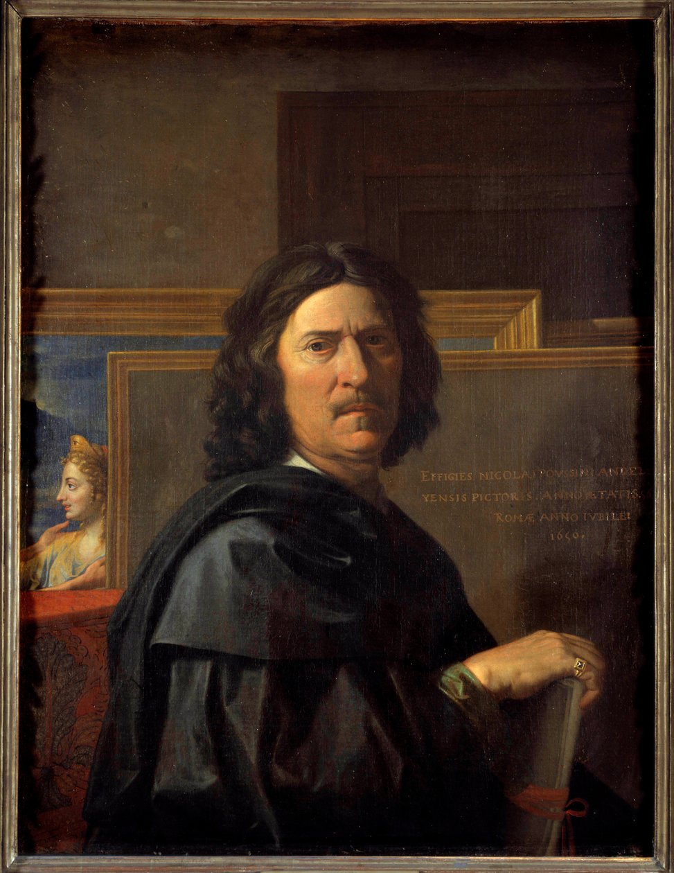 Autorretrato a los 56 años Pintura de Nicolas Poussin de Nicolas Poussin
