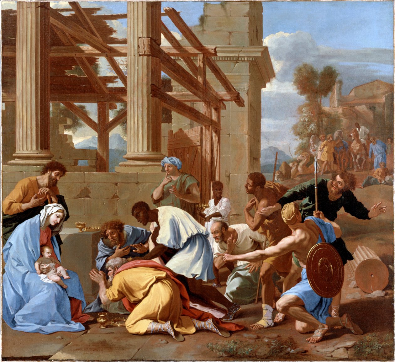 La adoración de los Magos de Nicolas Poussin