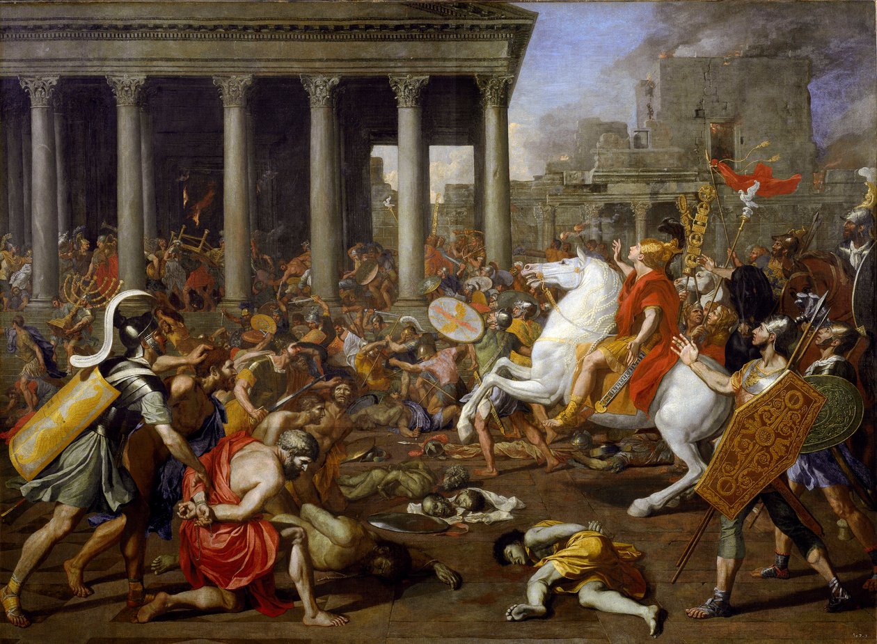 La destrucción de los templos de Jerusalén por Tito de Nicolas Poussin