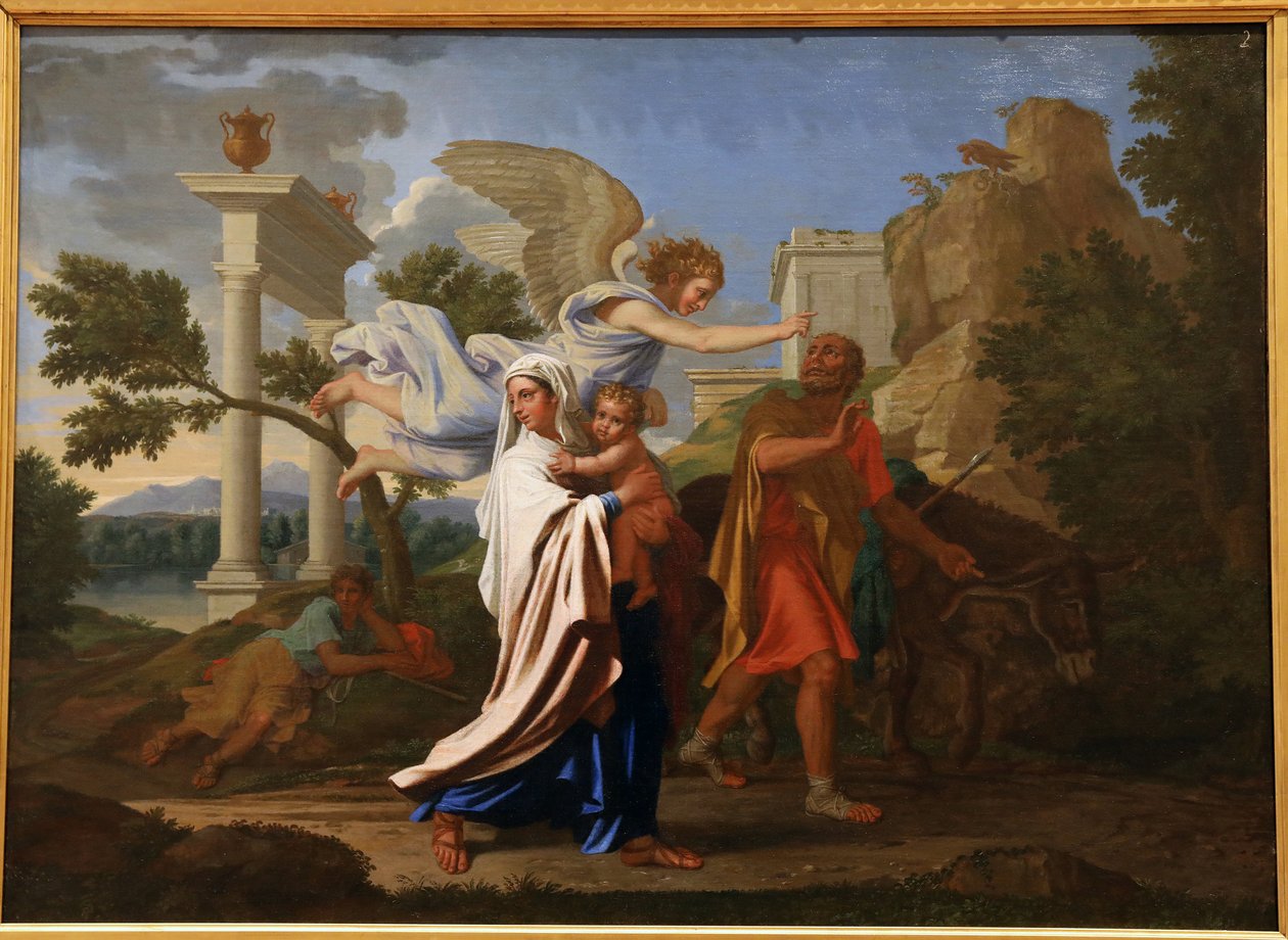 La huida a Egipto, 1657 de Nicolas Poussin