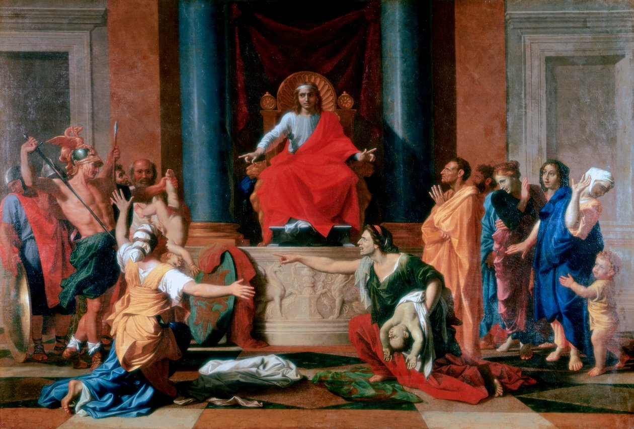 El juicio de Salomón, 1649 de Nicolas Poussin