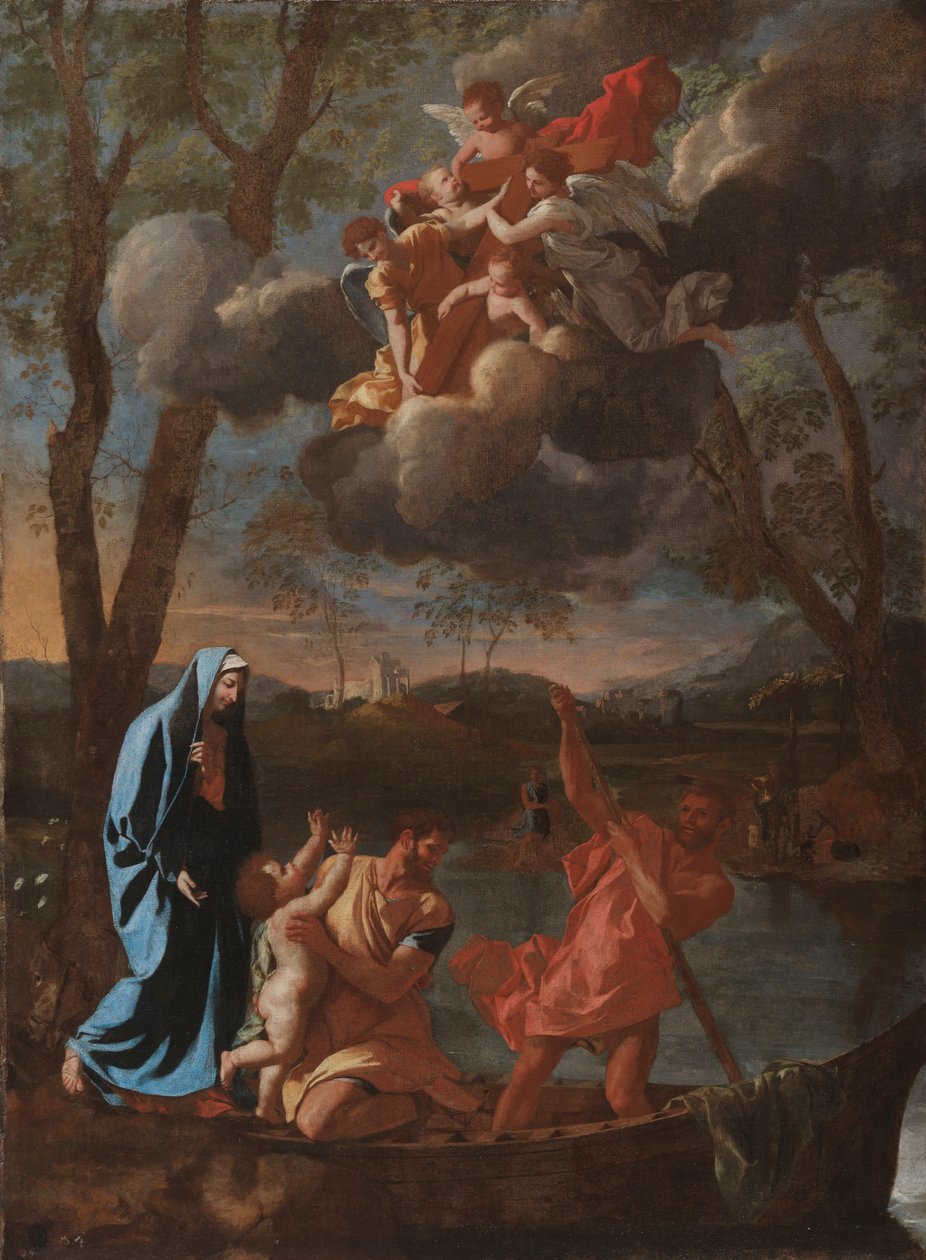 El regreso de la Sagrada Familia a Nazaret, c. 1627 de Nicolas Poussin