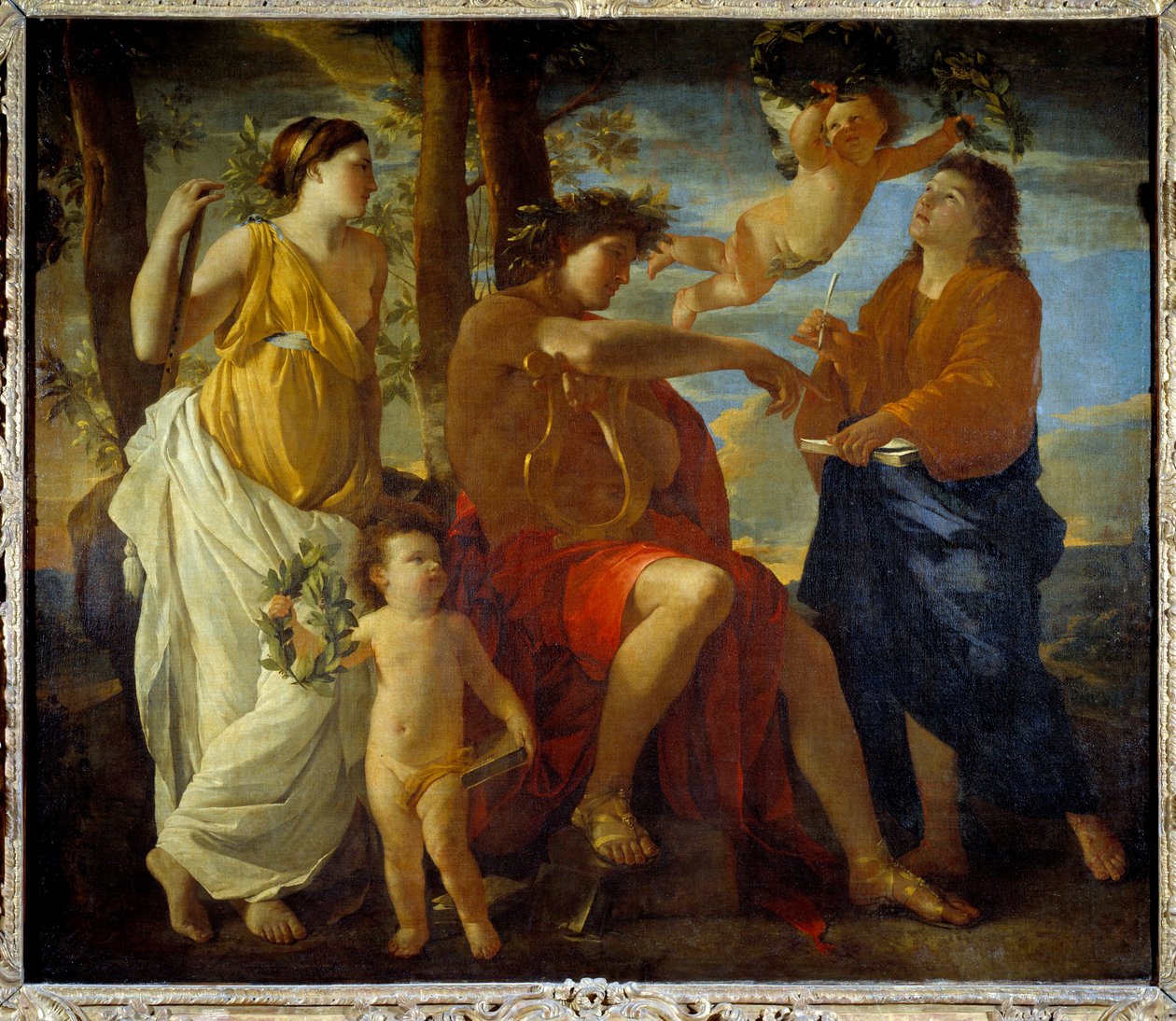 La inspiración del poeta de Nicolas Poussin