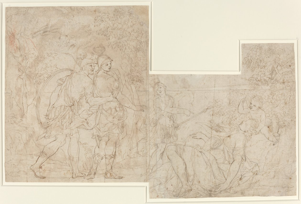 Tres soldados descubriendo a una mujer dormida de Nicolas Raymond de La Fage