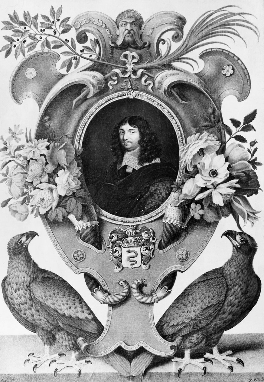 Retrato de Jean-Baptiste Colbert (1619-1683), estadista francés, grabado por Nicolas Robert (1614-1685) de Nicolas Robert