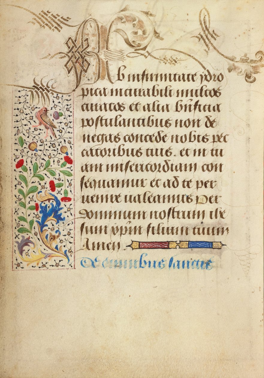 Página de texto decorada de Nicolas Spierinc
