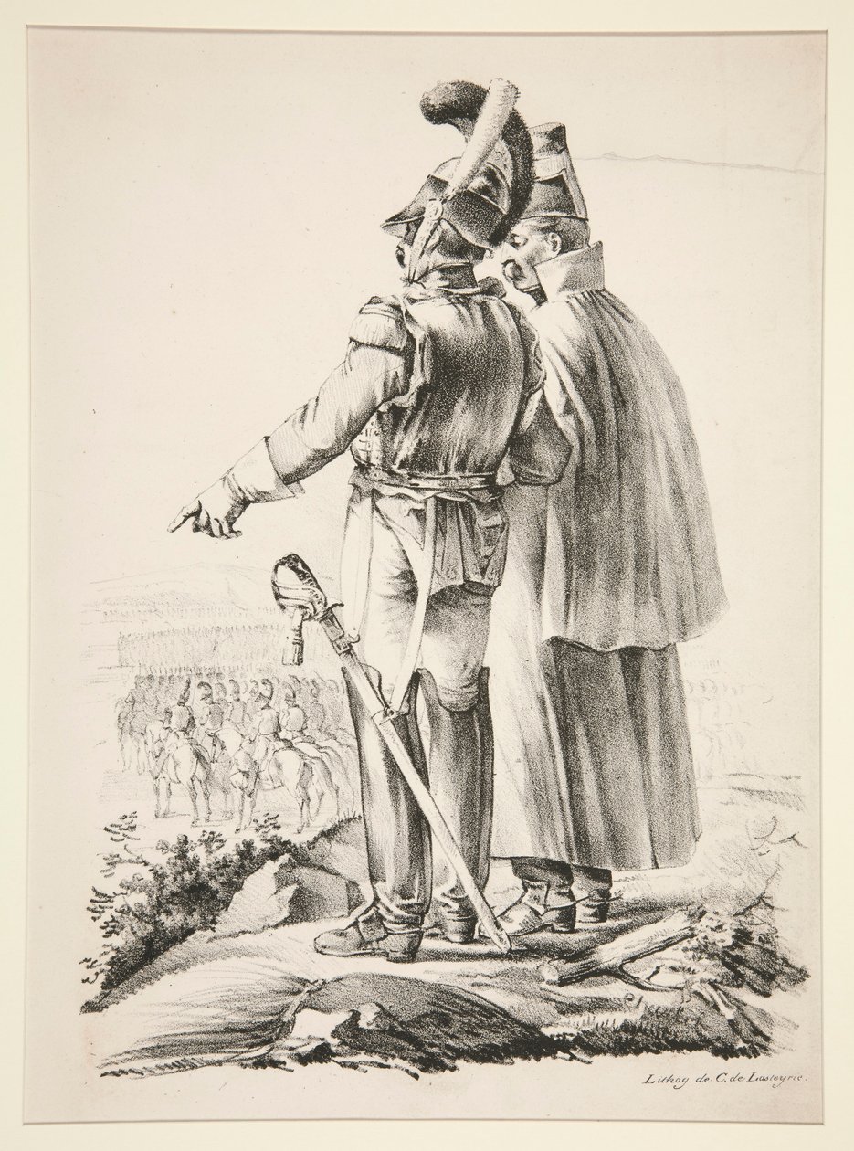 Dos coraceros a pie de Nicolas Toussaint Charlet