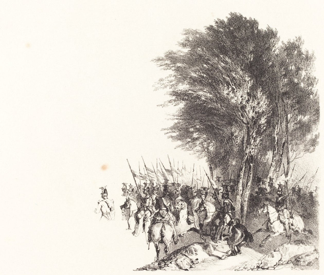 Lanceros en marcha de Nicolas Toussaint Charlet