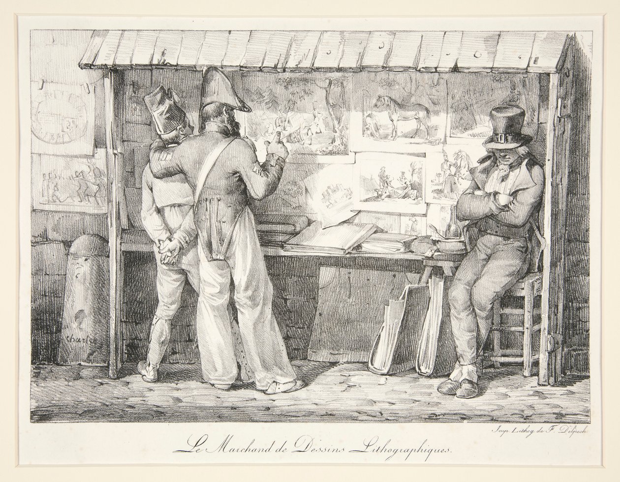 El mercader de cuadros litográficos de Nicolas Toussaint Charlet