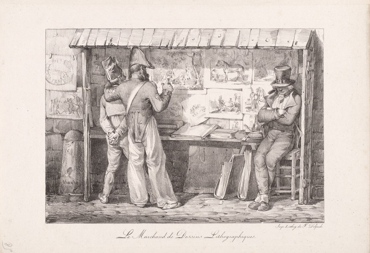 El vendedor de litografías de Nicolas Toussaint Charlet