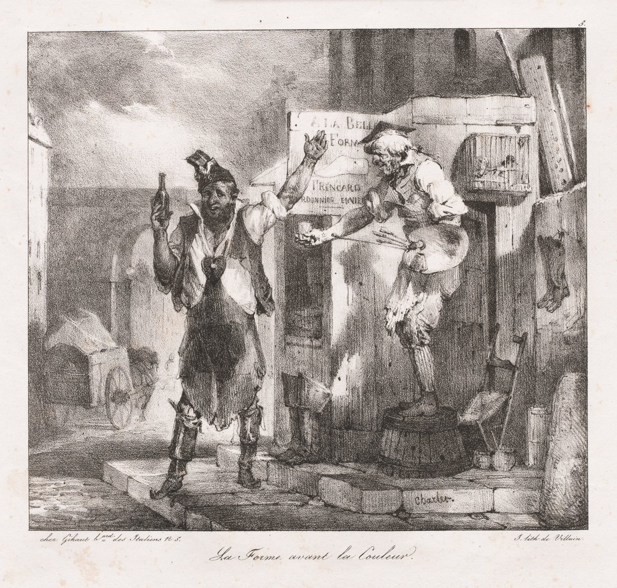 Bocetos litográficos de Charlet: Forma antes que color, 1823 de Nicolas Toussaint Charlet