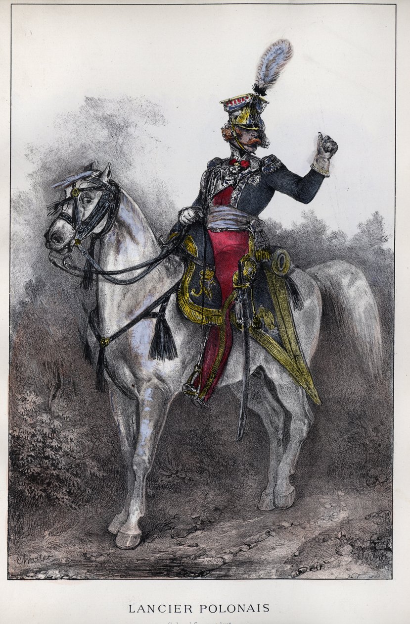 Oficial de Lanceros Polacos de la Guardia Imperial de Nicolas Toussaint Charlet