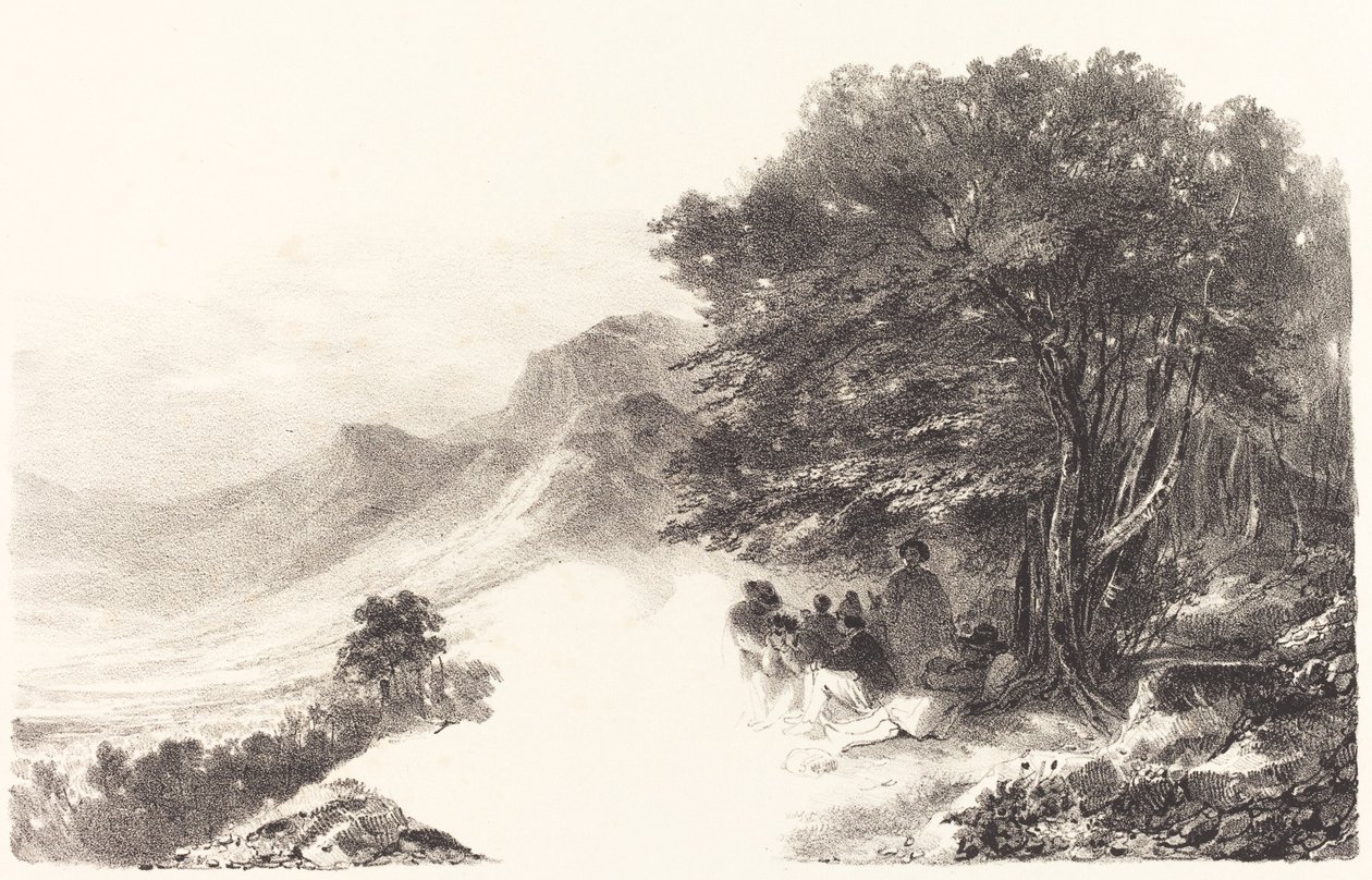 Campesinos descansando en el campo (Paysans se reposant dans la Campagne) de Nicolas Toussaint Charlet