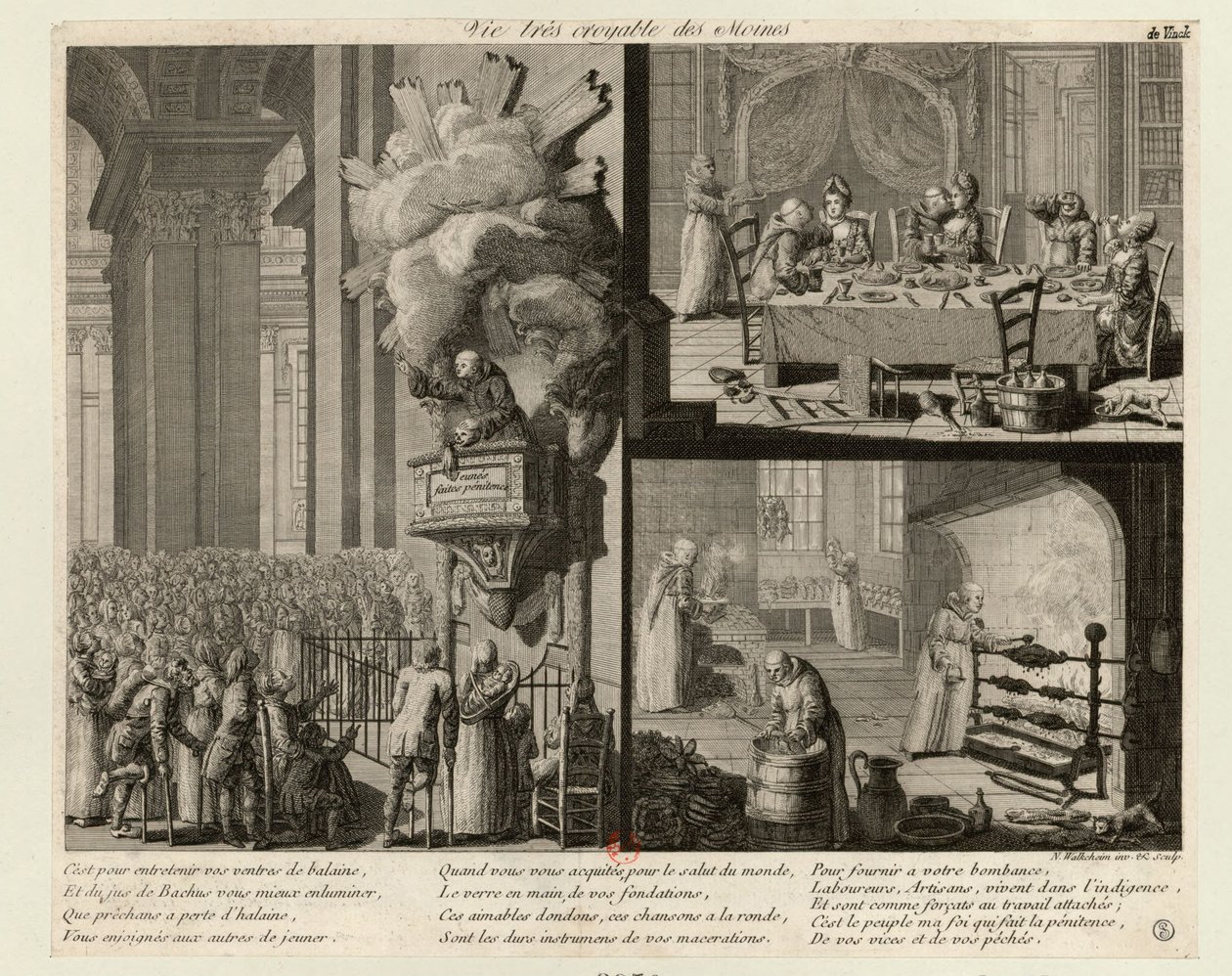 Vie très croyable des Moines, c. 1789 de Nicolas Walkcheim