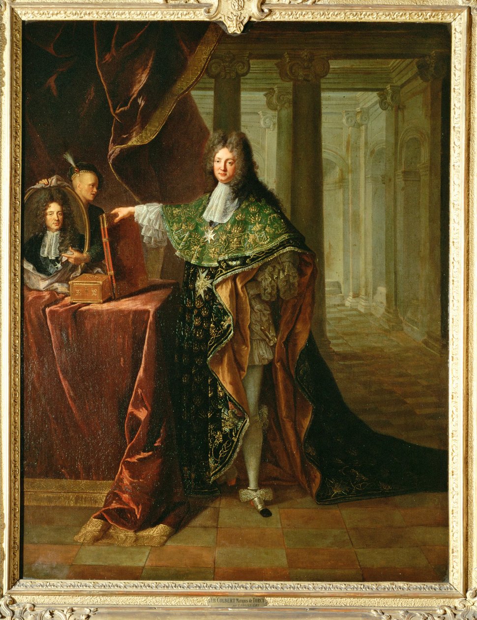 Jean-Baptiste Colbert, marqués de Torcy, sobrino del gran Colbert ;ministro y diplomático al servicio de Luis XIV ... (pintura sobre lienzo) de Nicolas de Largillière
