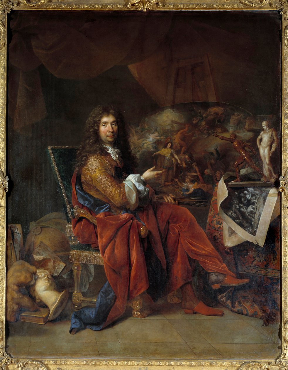 Retrato de Charles Lebrun, primer pintor del rey Luis XIV de Nicolas de Largillière