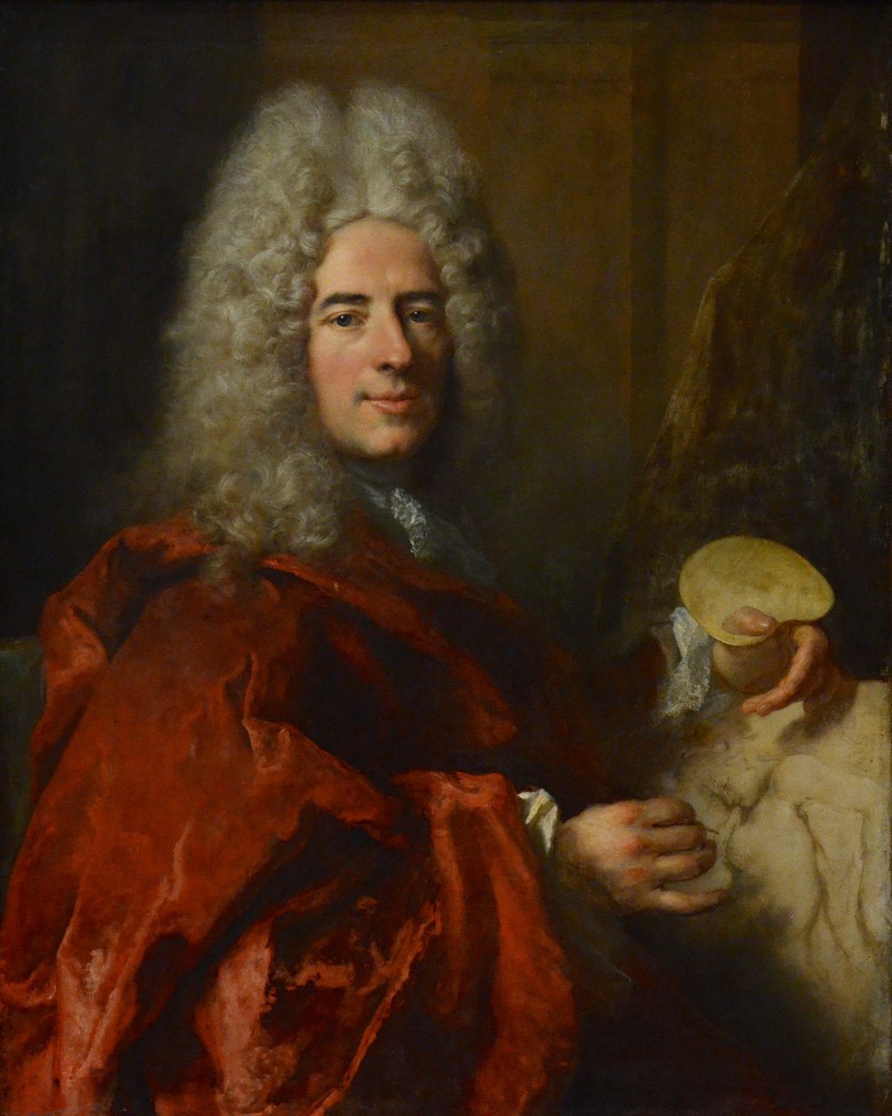 Retrato de Jacques-Antoine Arlaud copiando la Leda de Miguel Ángel de Nicolas de Largillière