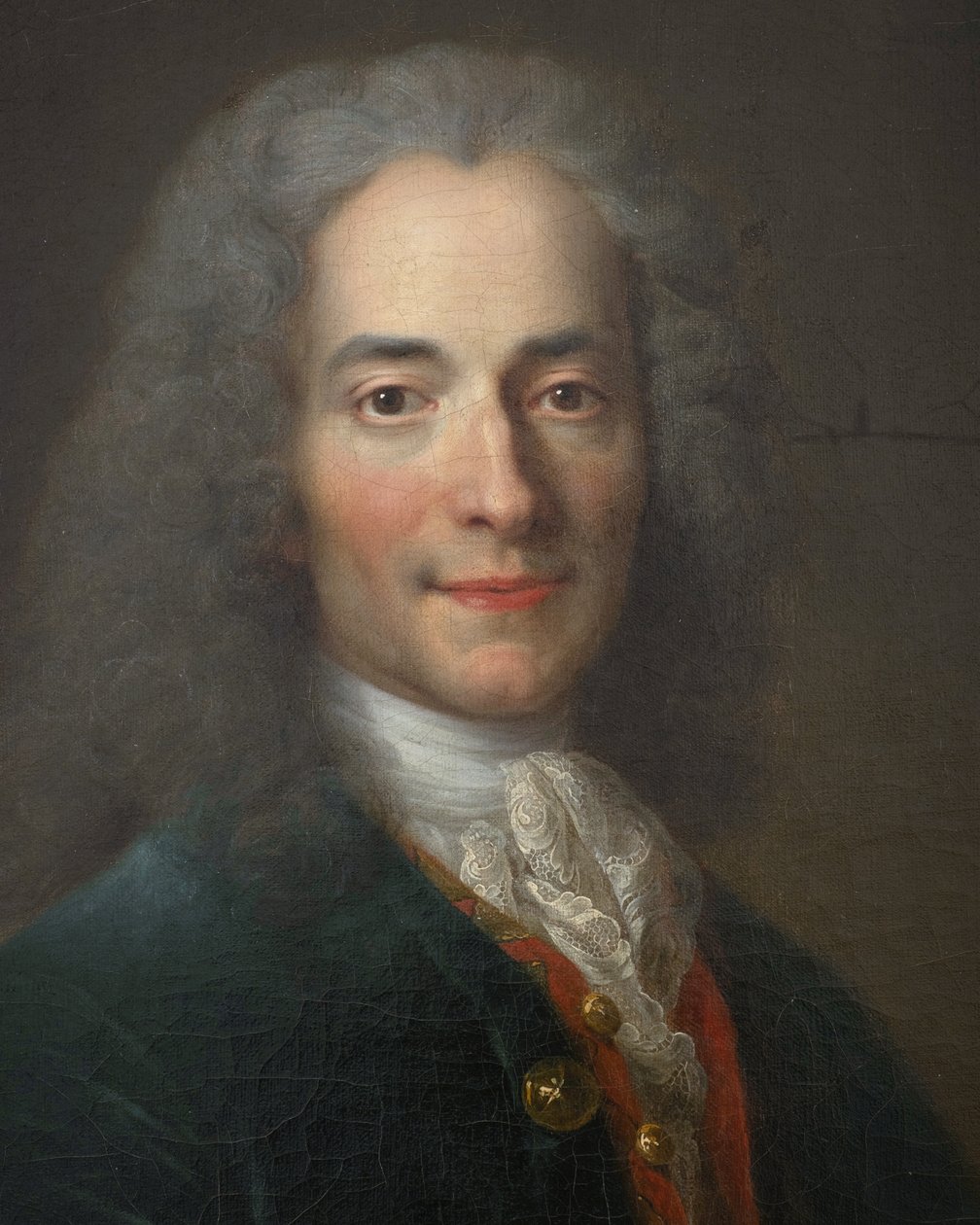 Voltaire [a los veinticuatro años (...)], detalle de Nicolas de Largillière