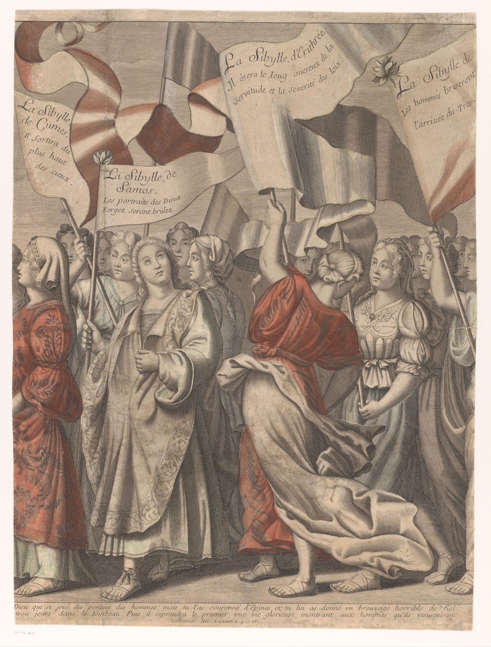 Procesión Triunfal de Cristo con Figuras del Antiguo y Nuevo Testamento (Tercera Parte) El triunfo de Jesucristo (título sobre objeto) de Nicolas de Larmessin (I)