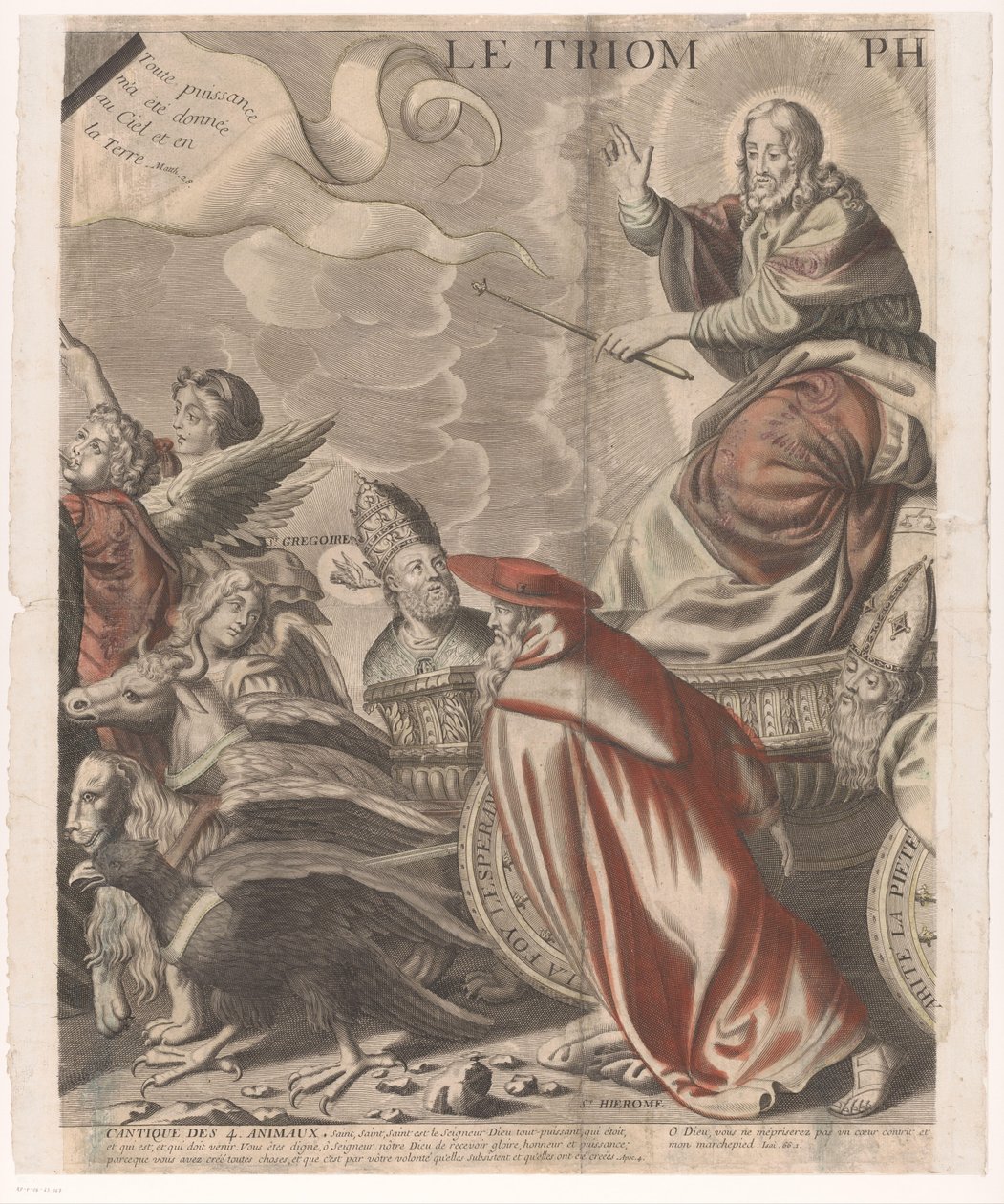 Procesión Triunfal de Cristo con Figuras del Antiguo y Nuevo Testamento (Quinta Parte) El triunfo de Jesucristo (título sobre objeto) de Nicolas de Larmessin (I)