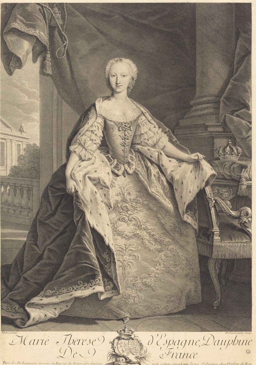 María Teresa de España, delfina de Francia de Nicolas de Larmessin IV after Jean Baptiste Van Loo