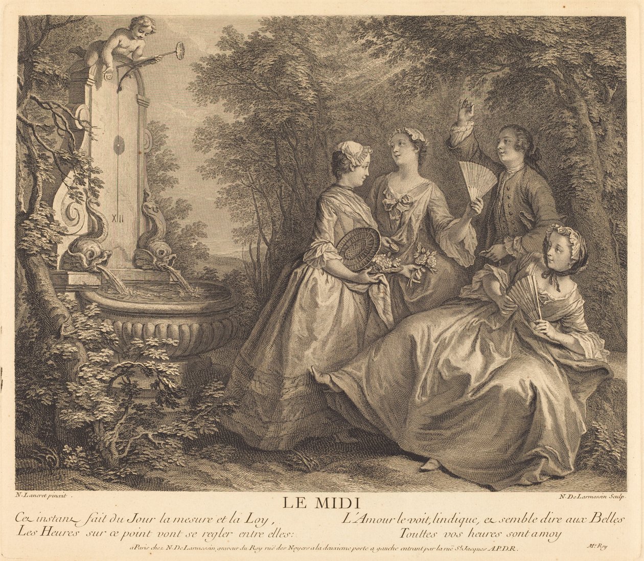 El Mediodía de Nicolas de Larmessin IV after Nicolas Lancret