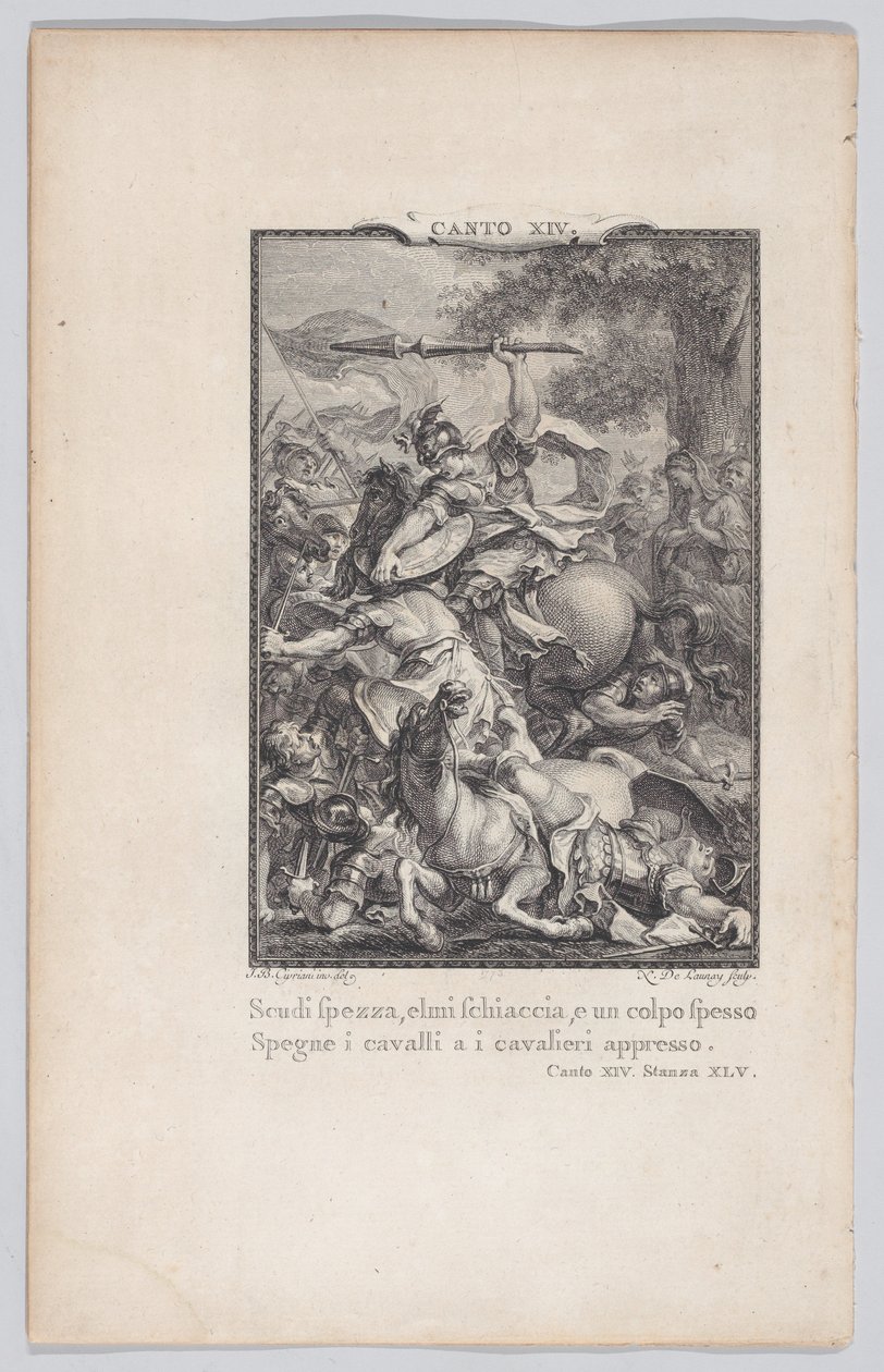 Canto 14, Estrofa 45, de Orlando Furioso, 1774 de Nicolas de Launay